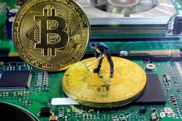 A bustling Bitcoin mining farm, illustrating the growth of the industry